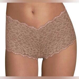NEW - Maidenform Womens Sexy Must Haves Lace Cheeky Boyshort. Evening Blush.
